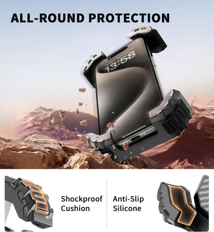 2025 Military Anti-Shake Motorcycle & Bicycle Phone Holder