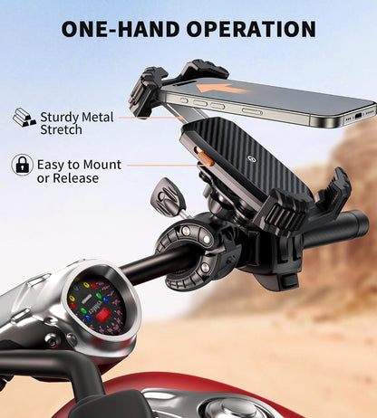 2025 Military Anti-Shake Motorcycle & Bicycle Phone Holder
