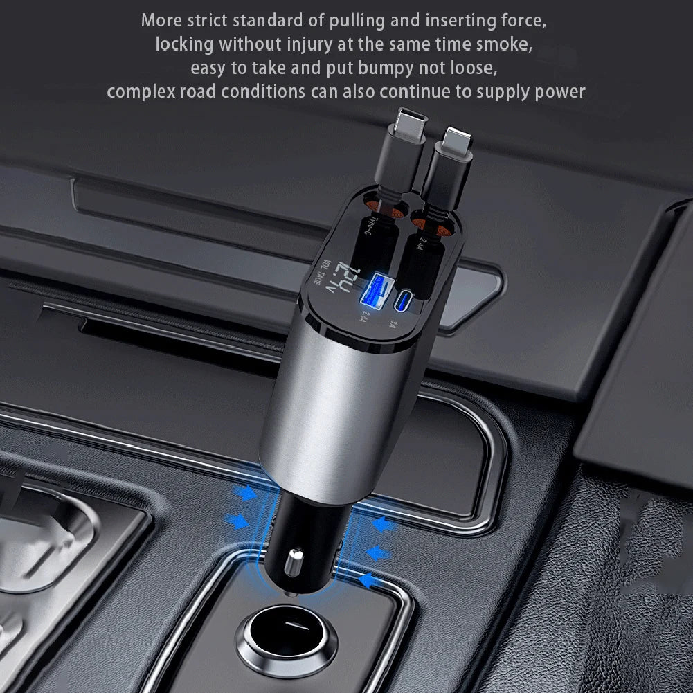 Last Day Promotion 60% OFF | Super Fast Charge Retractable Car Charger