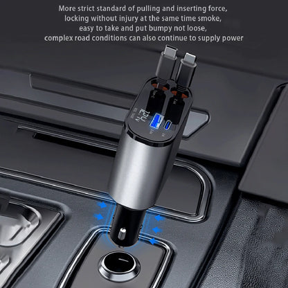 Last Day Promotion 60% OFF | Super Fast Charge Retractable Car Charger
