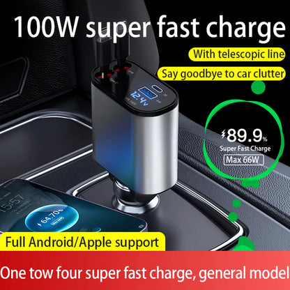 Last Day Promotion 60% OFF | Super Fast Charge Retractable Car Charger