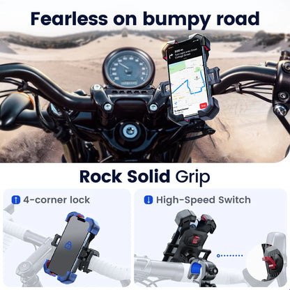 2025 Military Anti-Shake Motorcycle & Bicycle Phone Holder