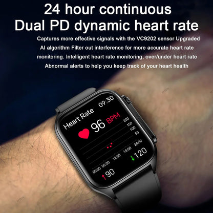 ECG Blood Sugar, Blood Glucose, Blood Pressure Smart Watch