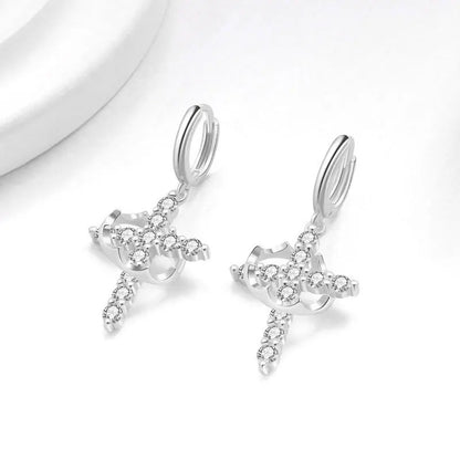 Crowned in Faith™ Cross Earrings (Gold & Silver)