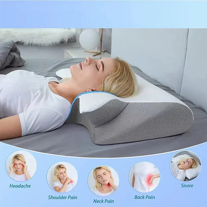 Neckura™ Memory Foam Neck Pillow | Last Day Of Sale!