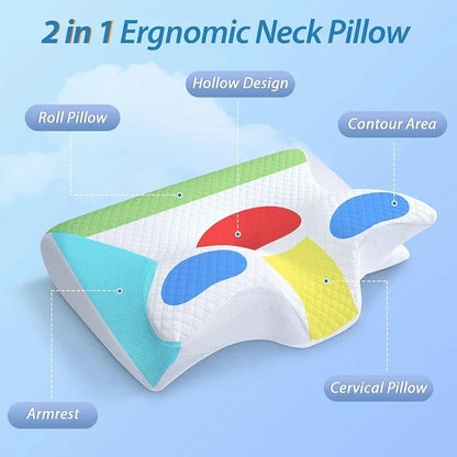 Neckura™ Memory Foam Neck Pillow | Last Day Of Sale!