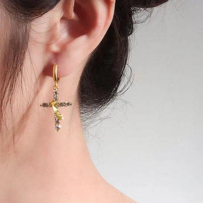 Crowned in Faith™ Cross Earrings (Gold & Silver)