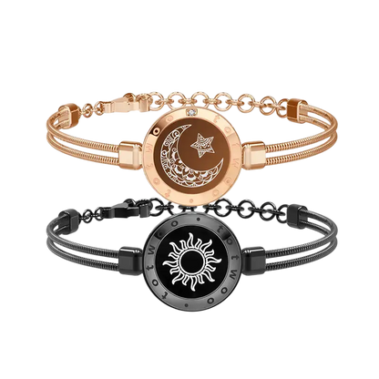 Totwoo Long Distance touch Light up & Vibrate Bracelets for Couples