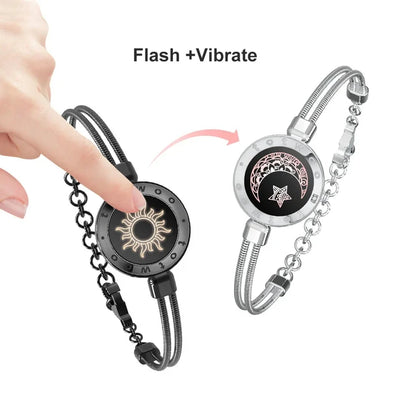 Totwoo Long Distance touch Light up & Vibrate Bracelets for Couples