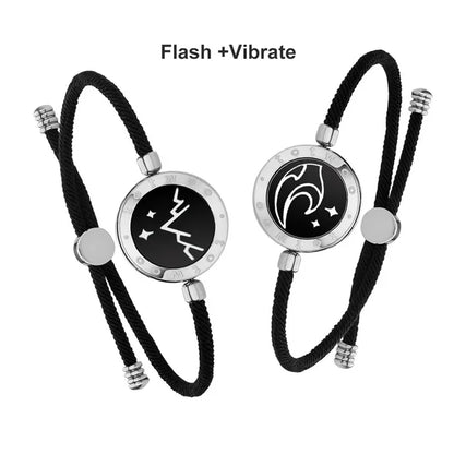 Totwoo Long Distance touch Light up & Vibrate Bracelets for Couples