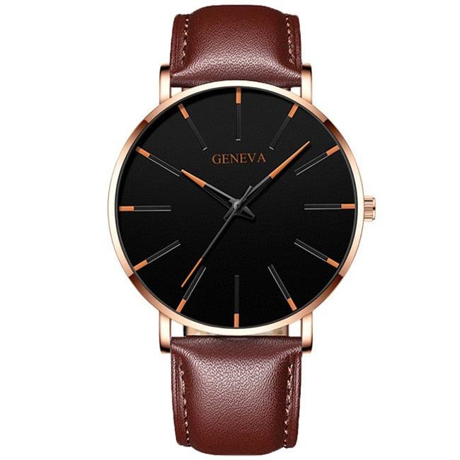 Minimalist Men's Geneva Fashion Ultra Thin Watch - ClickerMans