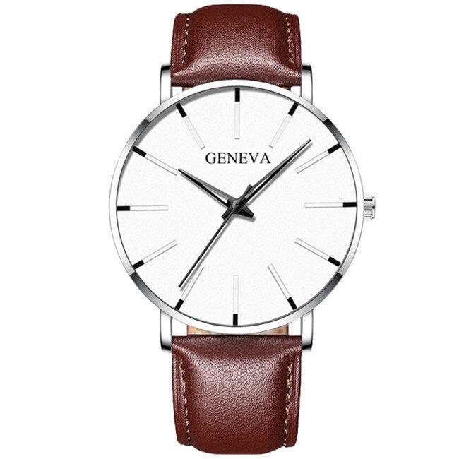 Minimalist Men's Geneva Fashion Ultra Thin Watch - ClickerMans