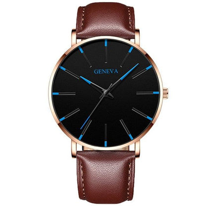 Minimalist Men's Geneva Fashion Ultra Thin Watch - ClickerMans