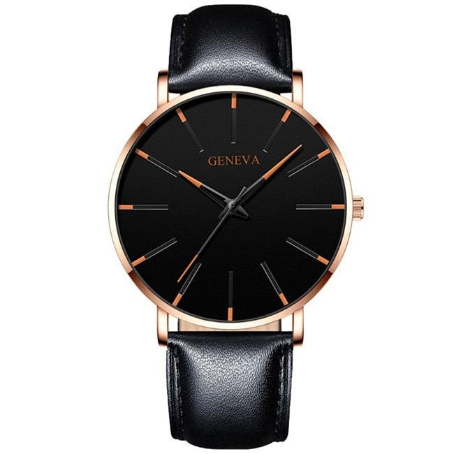 Minimalist Men's Geneva Fashion Ultra Thin Watch - ClickerMans