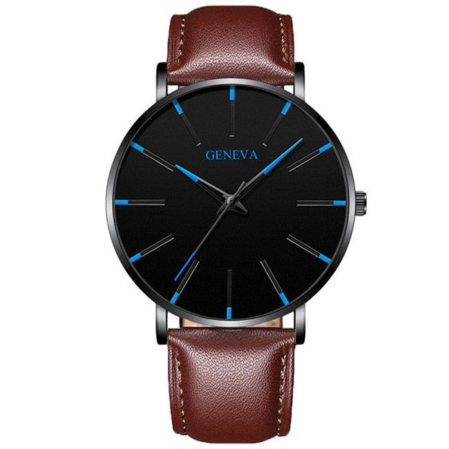 Minimalist Men's Geneva Fashion Ultra Thin Watch - ClickerMans