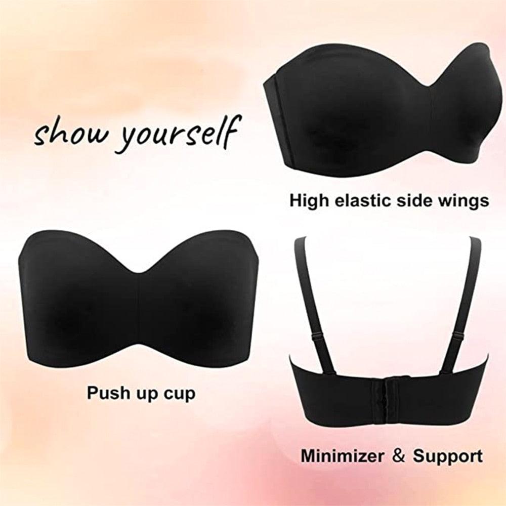 Bella™️ Full Support Non-Slip Bra with Removable Straps - Clickermans