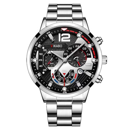 Reloj Hombre™️ Mens Luxury Stainless Steel Quartz Wristwatch - Clickermans