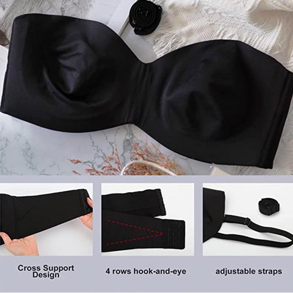 Bella™️ Full Support Non-Slip Bra with Removable Straps - Clickermans