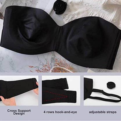 Bella™️ Full Support Non-Slip Bra with Removable Straps - Clickermans