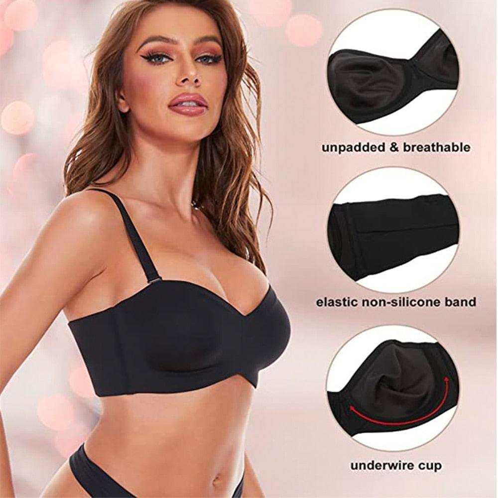 Bella™️ Full Support Non-Slip Bra with Removable Straps - Clickermans
