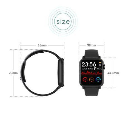 Smart Watch Heart Rate Monitor Tracker Fitness Sports Watch QS19 Black - ClickerMans